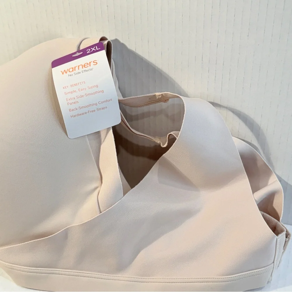 🆕 Warners No Side Effects Underarm and Back-Smoothing Wireless XXL Nude 🆕 - Picture 5 of 16